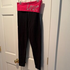 PINK Victoria's Secret fold over Waistband yoga Leggings